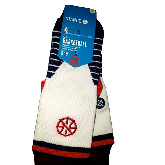 New Orleans Pelicans Stance White Arena Logo Crew Socks Lot of 2 Size Small - Picture 1 of 2